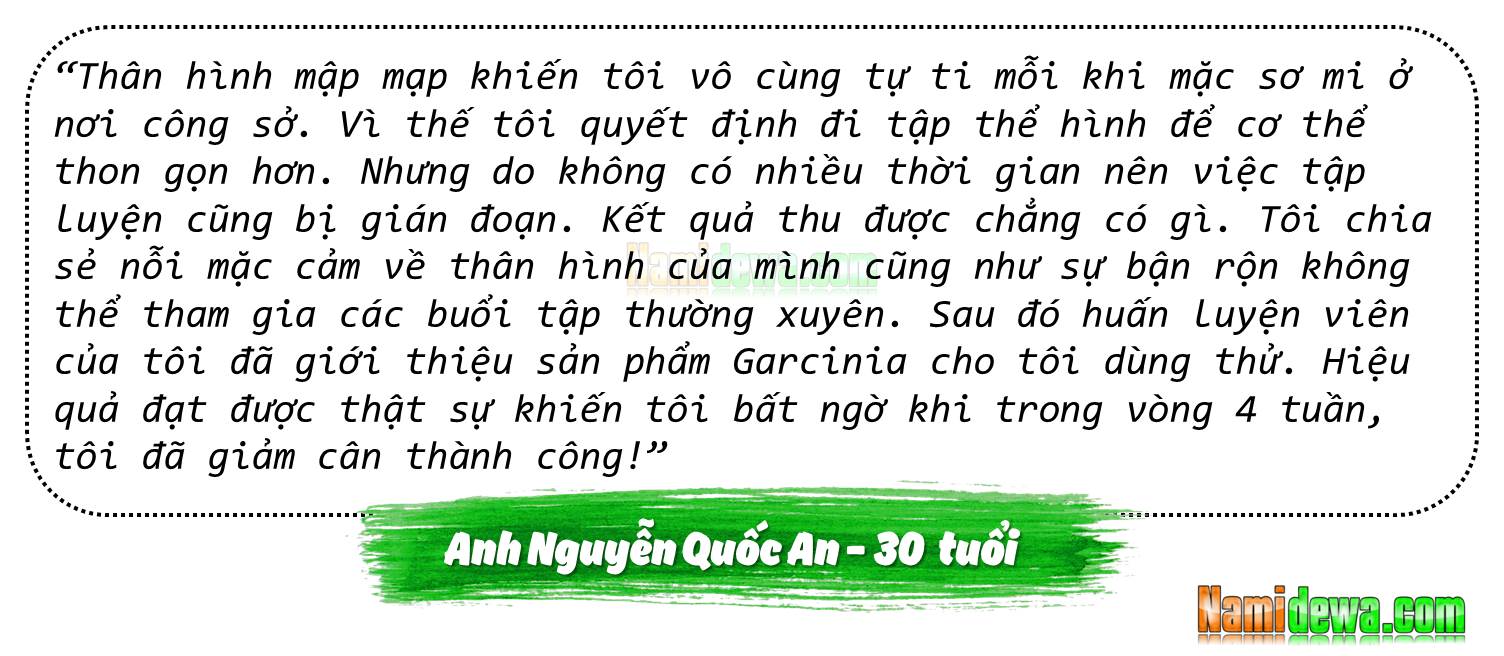 Review từ anh Nguyễn Quốc An - Review Garcinia.
